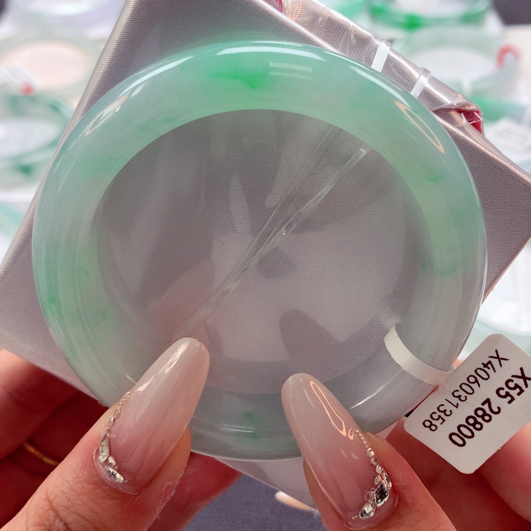 翡翠手镯未镶嵌22（6号）