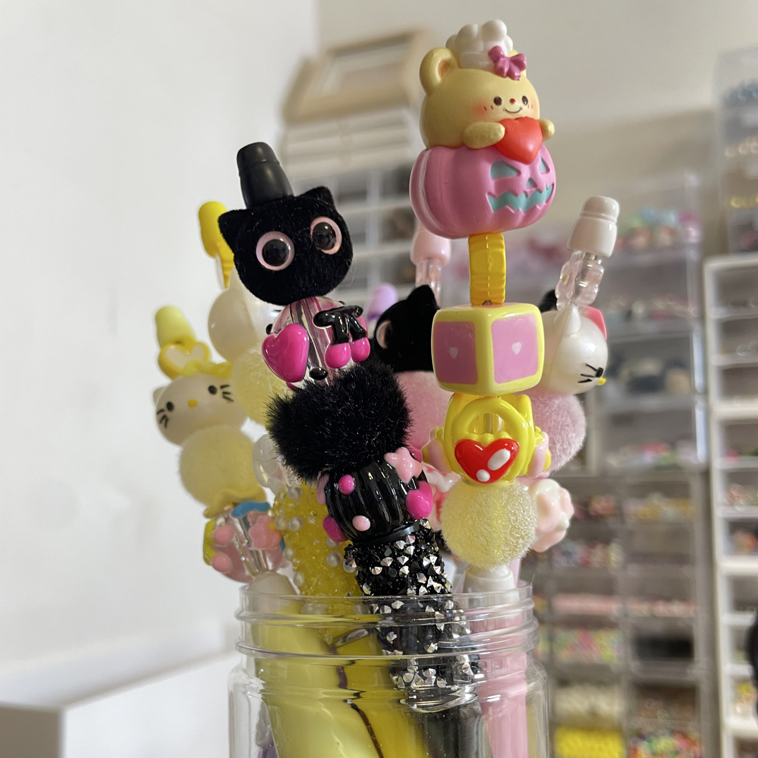 手作创意饰品珠珠笔diy笔可爱卡通ins