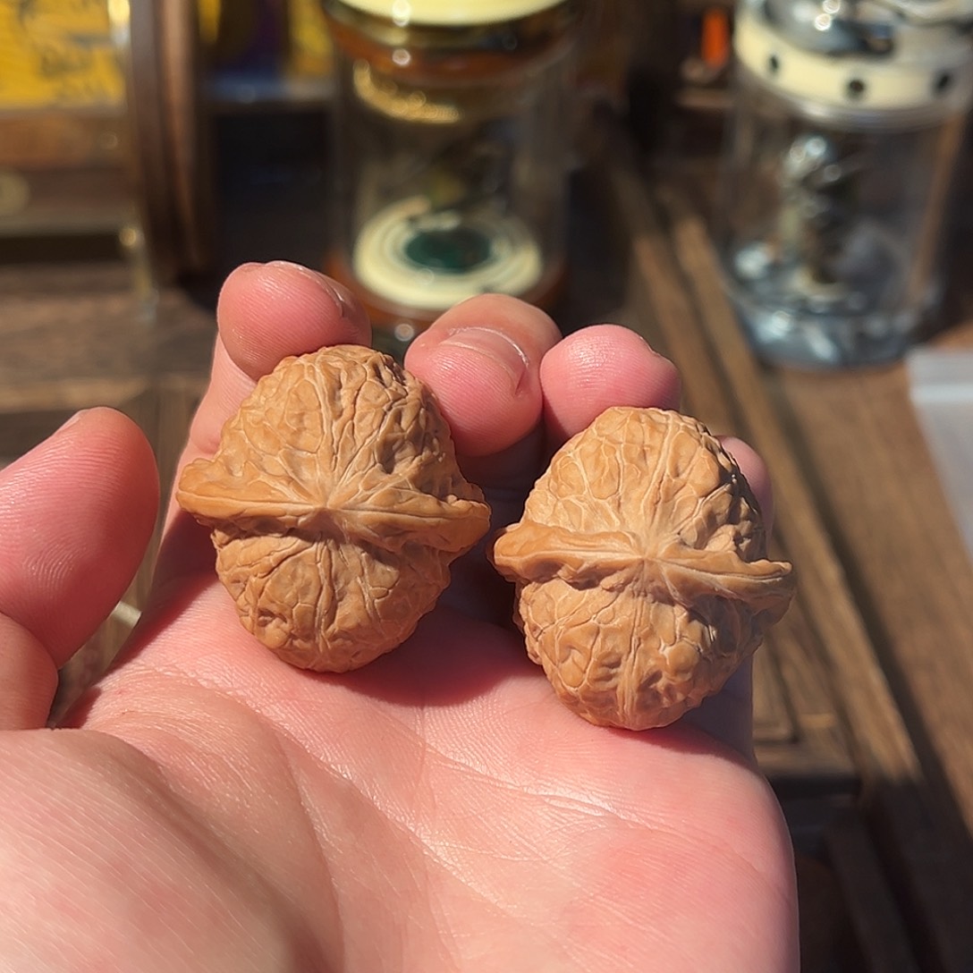 把件文玩核桃全品凹底南瓜墩35
