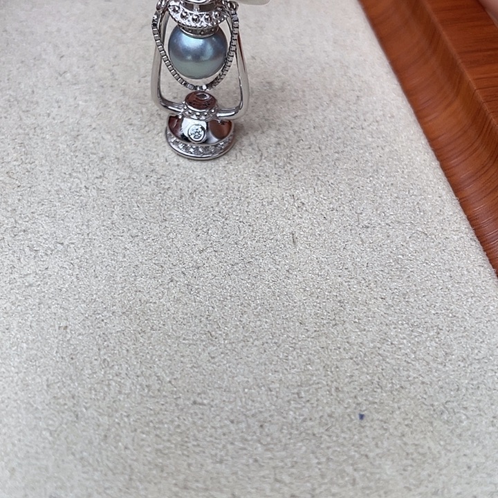 吊坠(不含链)银S925镶嵌海水珍珠