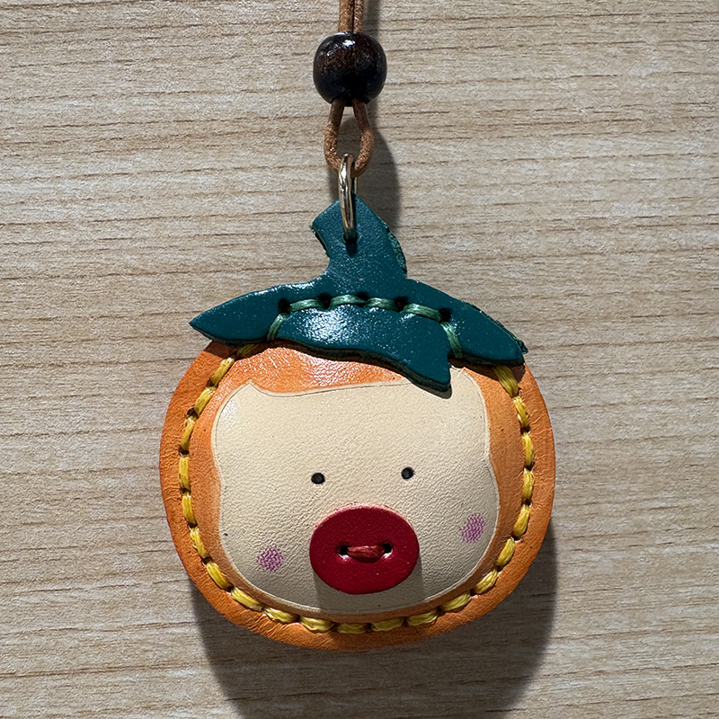 手工皮具柿柿如意小挂件皮具直播间粉丝专享福利款小众有格调