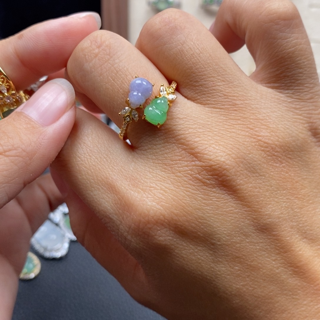 *****翡翠银S925镶嵌戒指