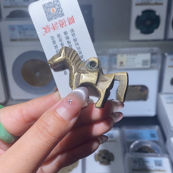 铜用****4小亦精选 清代精品黄铜马