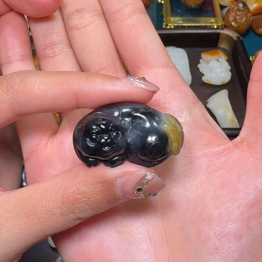 和田玉挂件未镶嵌耄耋富贵