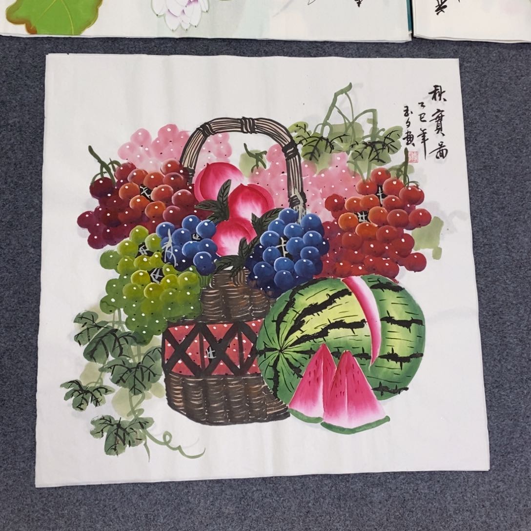 国画尺寸68✖️68斗方手绘画