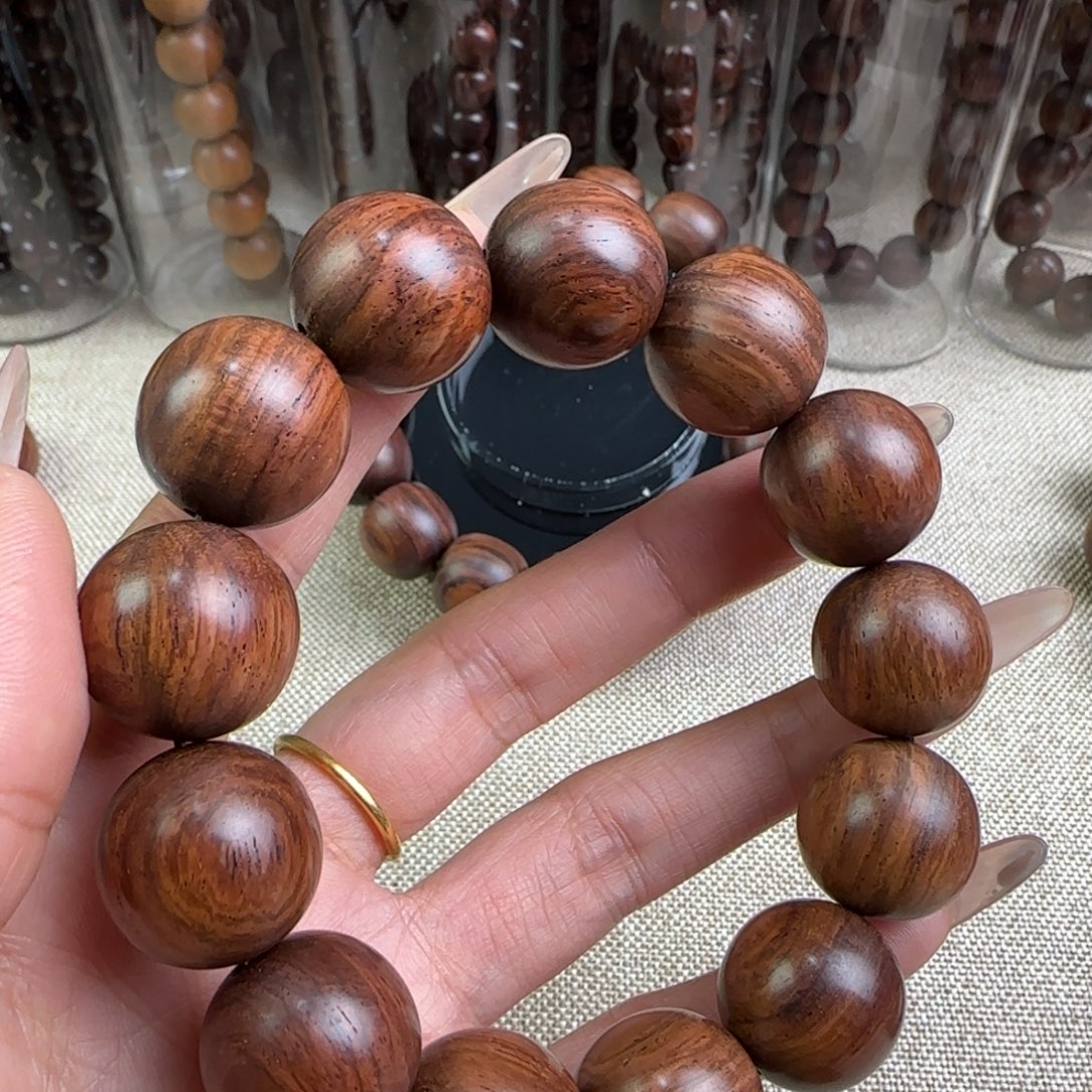 手串/手链黄花梨/降香黄檀质感金光线