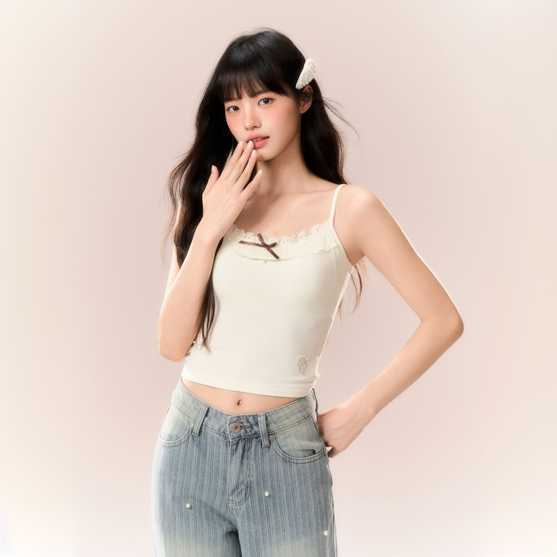 umoumo 乌蘑（原 ntot）原创蝴蝶结吊带打底背心修身显瘦NOTBX24587