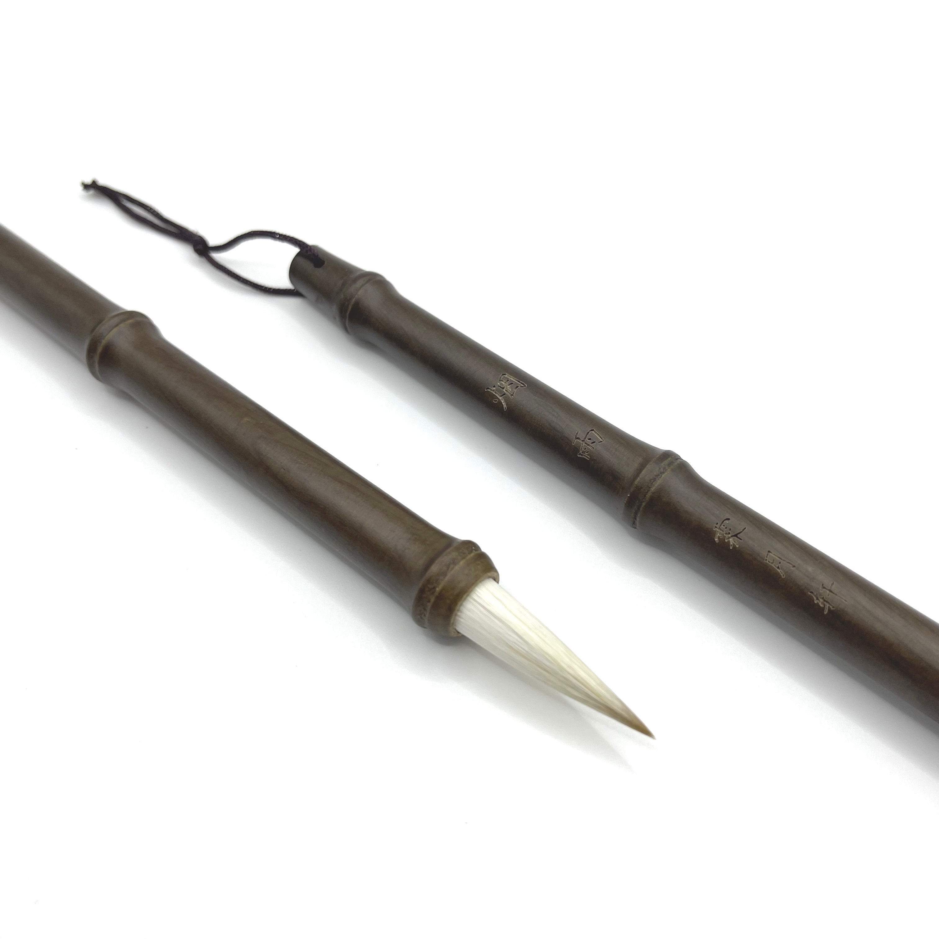 【烟雨】狼羊兼毫毛笔出锋3.0口径0.9楷隶行魏碑国画 仅清水试笔