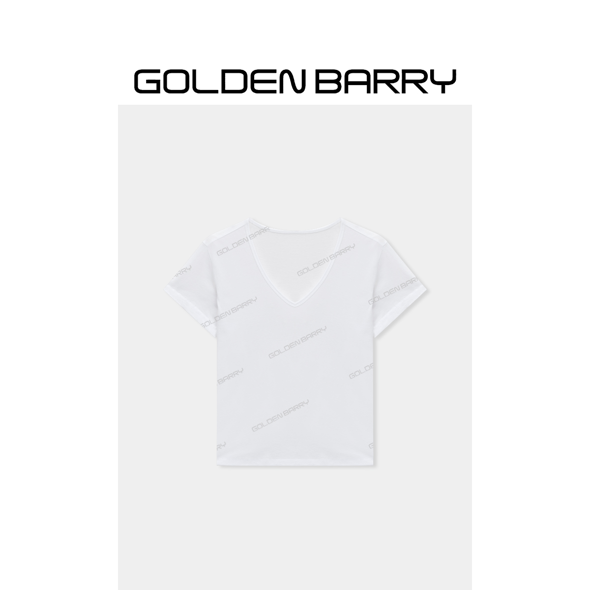 GOLDENBARRY|201991“面膜T”柔软亲肤V领T恤