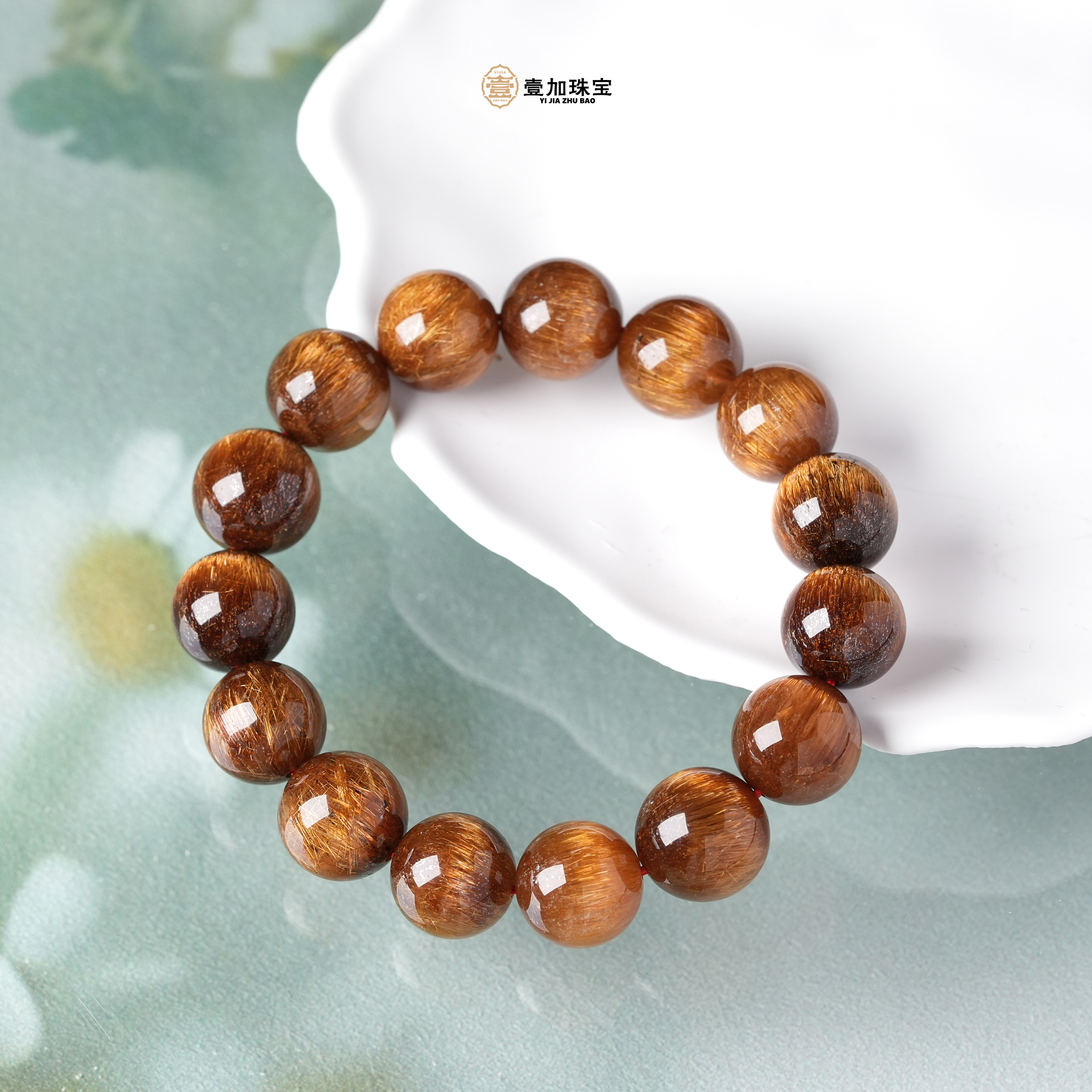 壹加师姐|手工设计黄铜顺发水晶深色手串多样性发一#11000