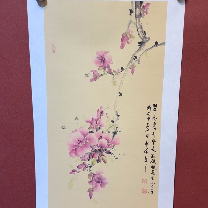 国画听兰老师花鸟