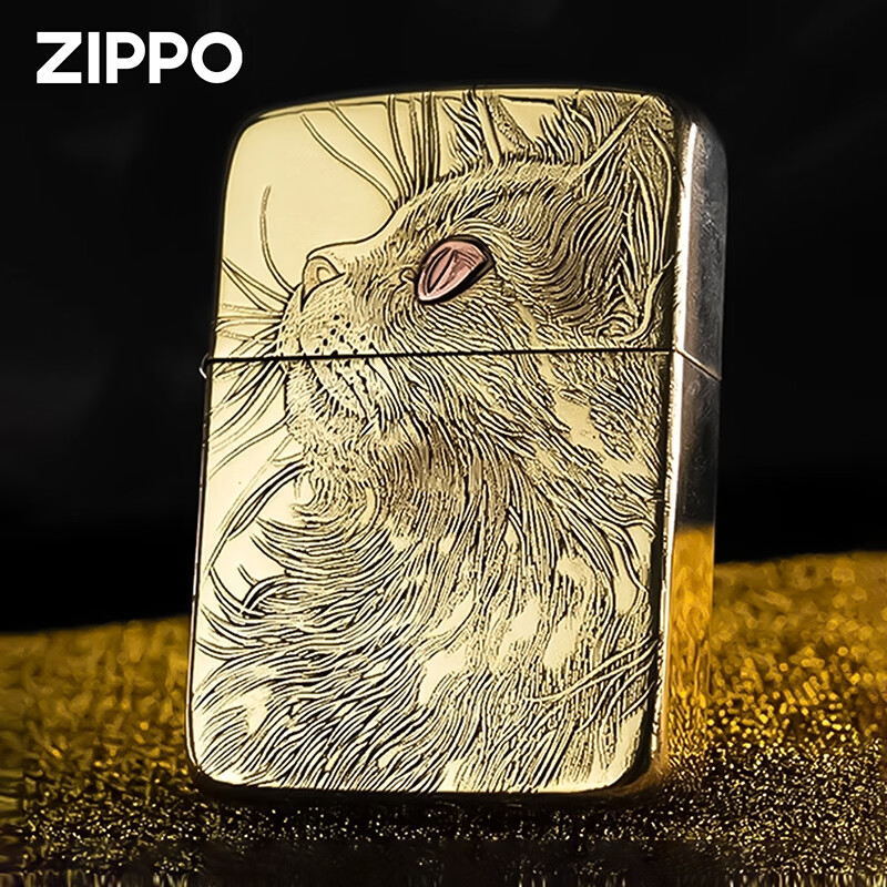 zippo打火机【仰望星空睡猫】1941官方正品男生走心实用礼物七夕节
