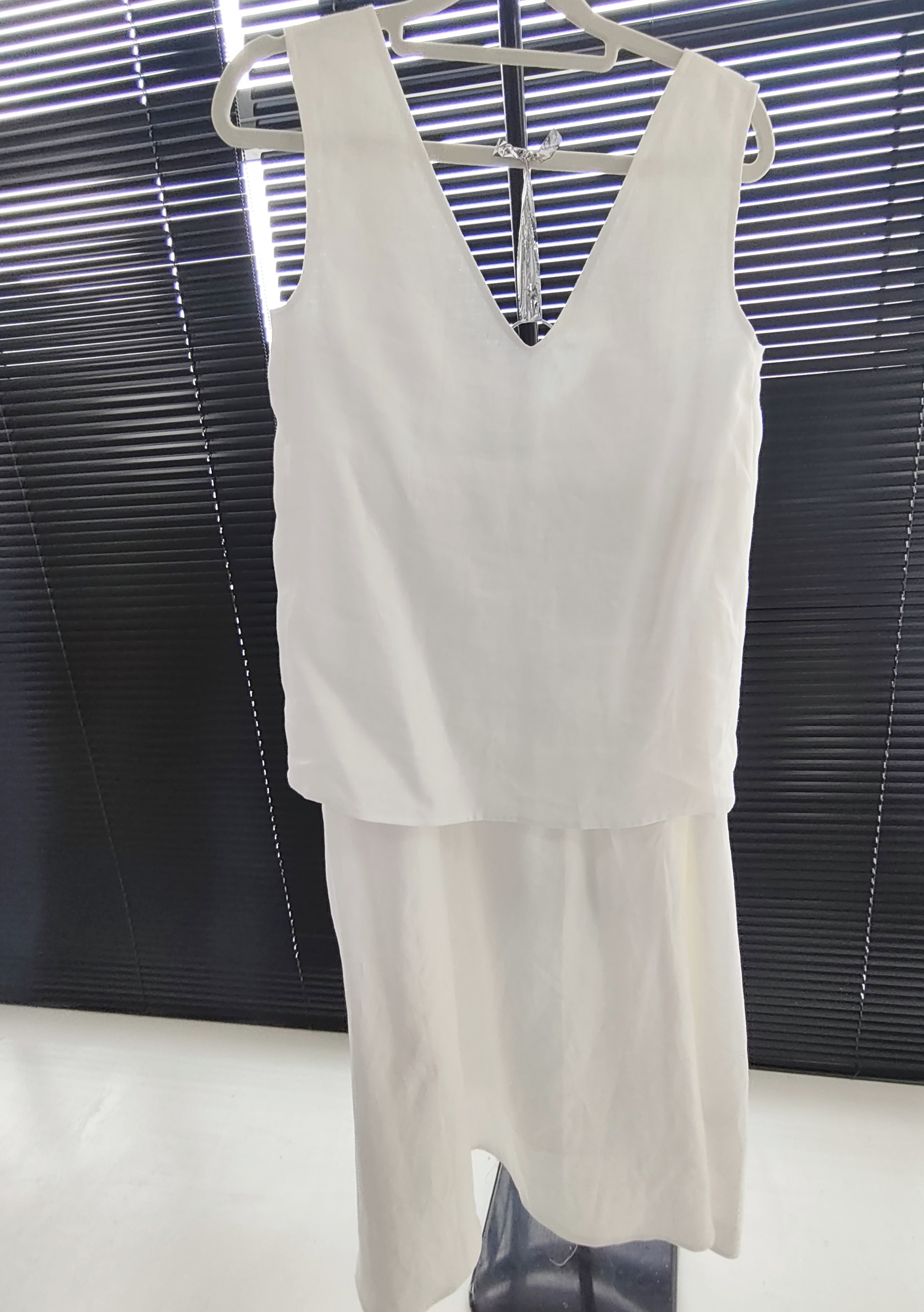 拉夫款100汉麻裙子套装白色经典款