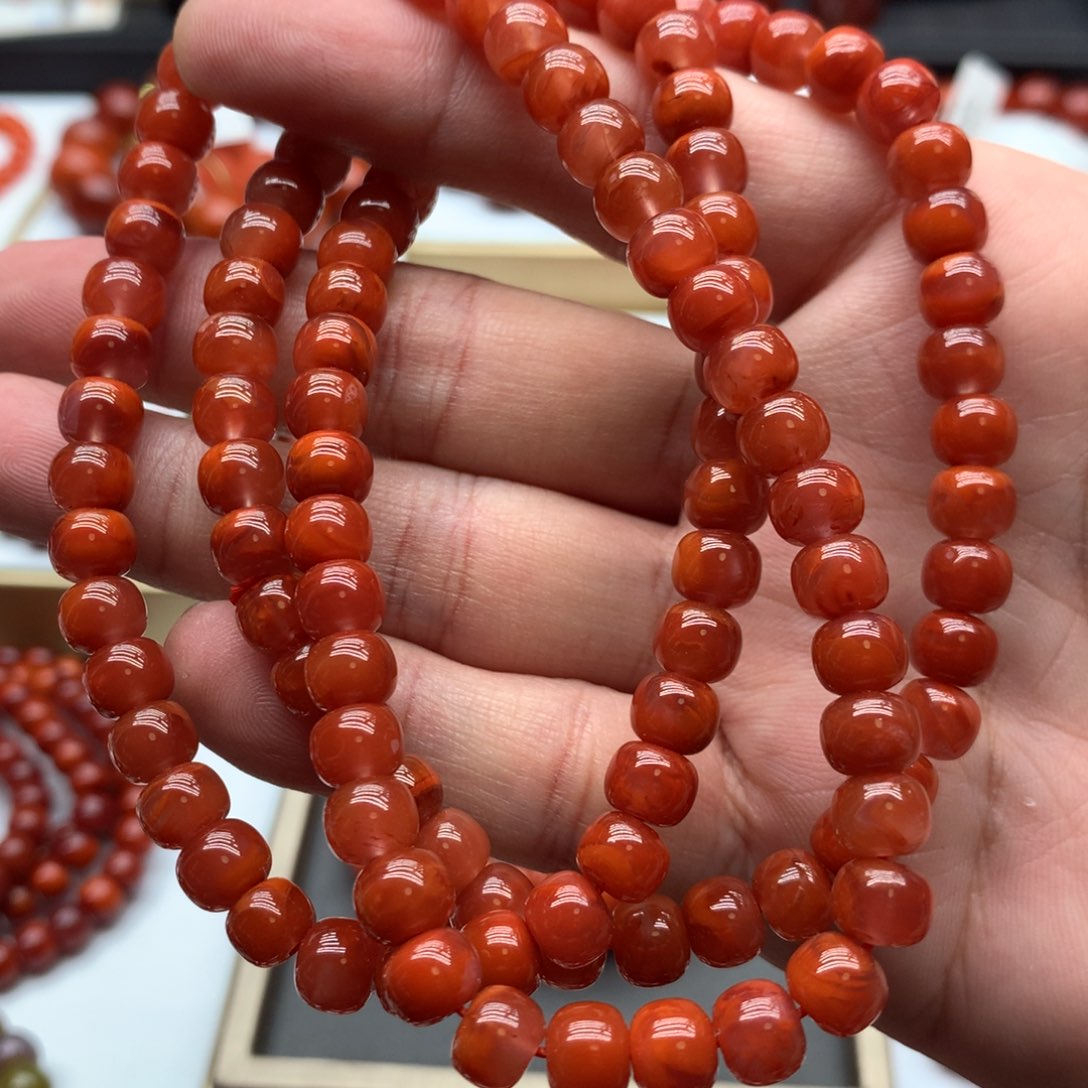 南红玛瑙手链，发货一个未镶嵌