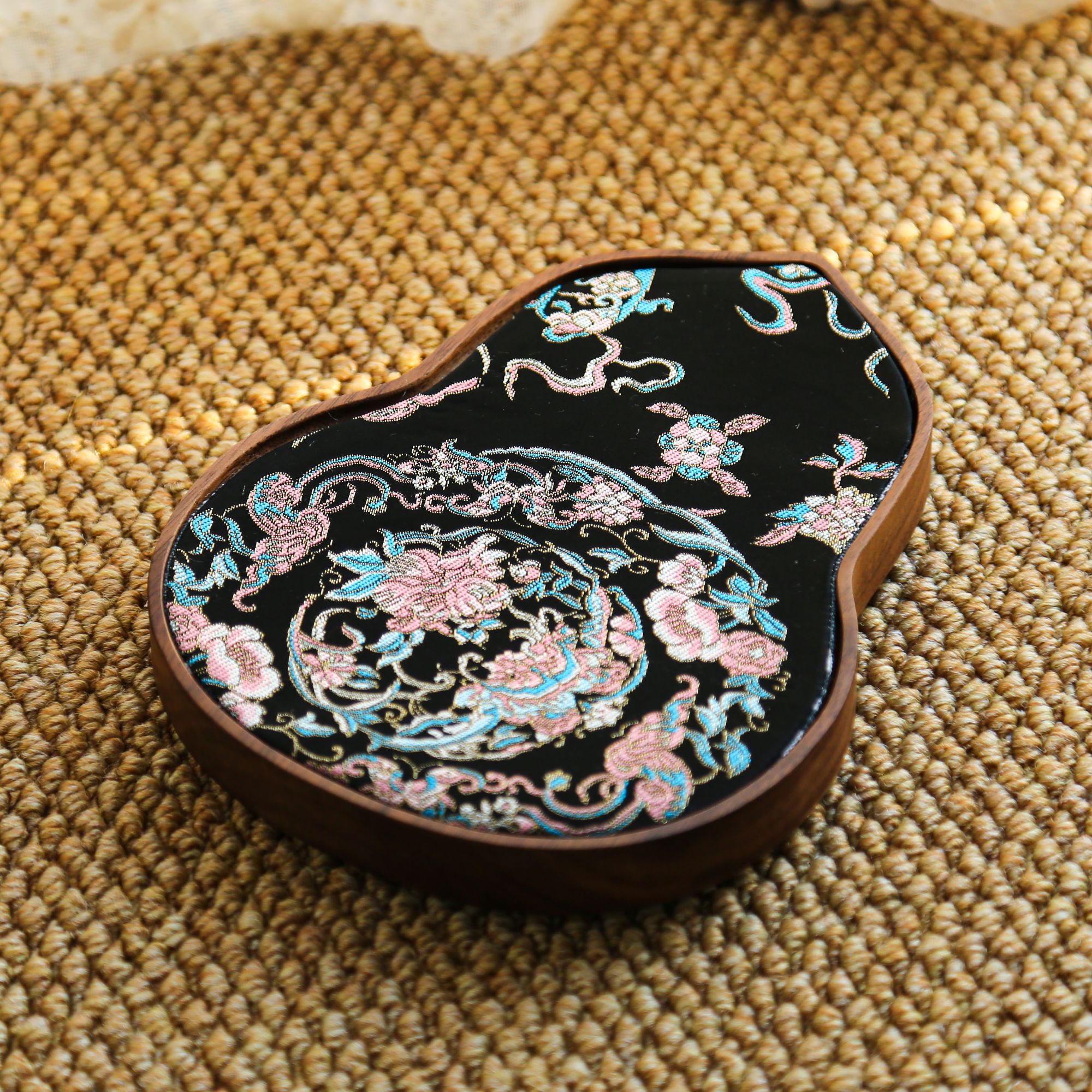 CX079手工国风葫芦杯垫 中式轻奢个性古风茶盘中国风茶道配件