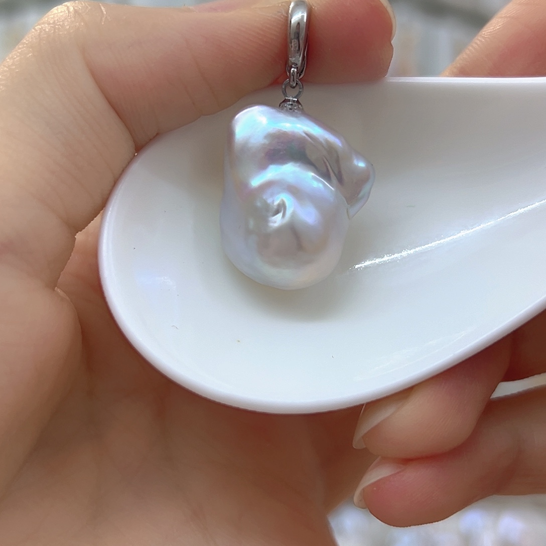 银S925镶嵌颈饰淡水珍珠