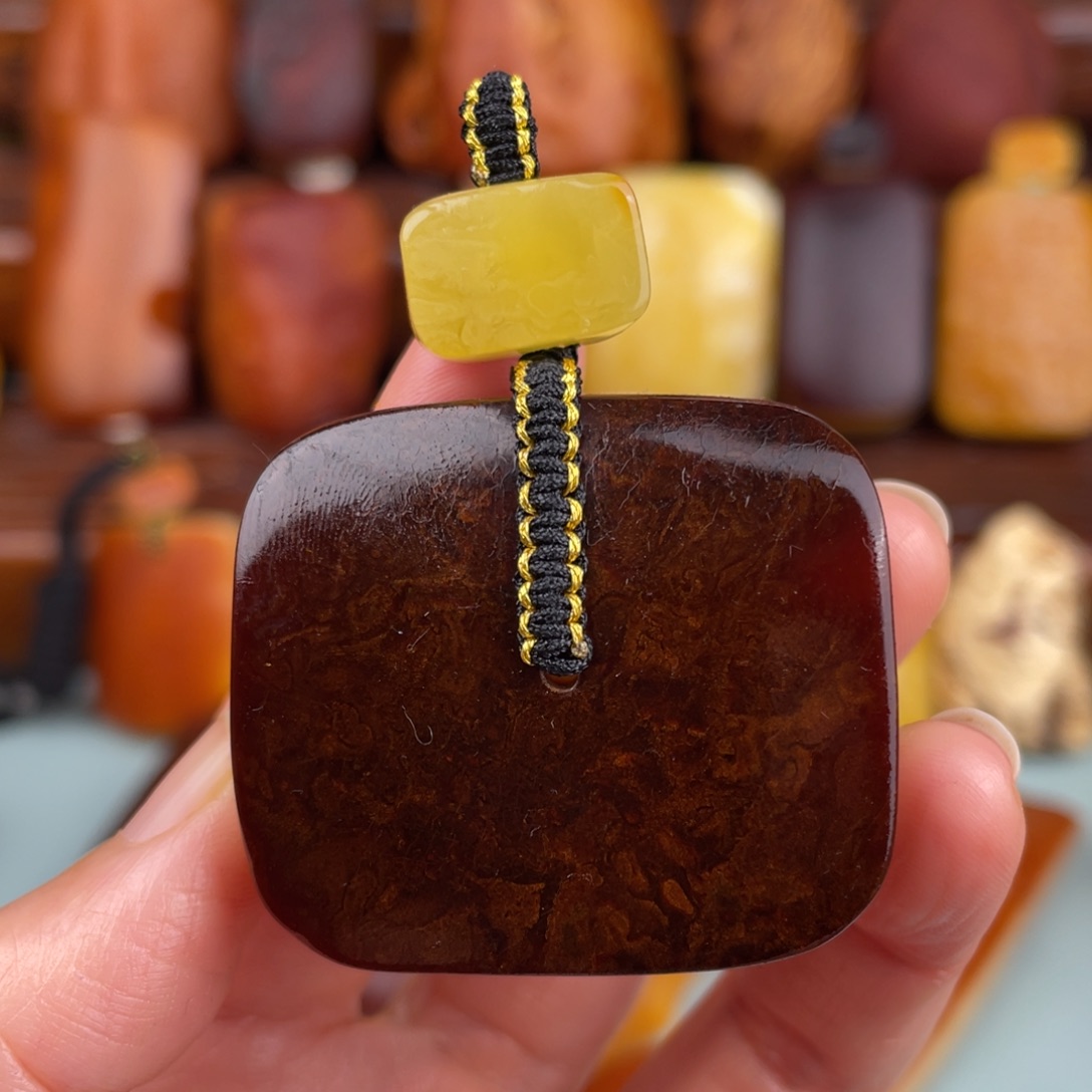 定制琥珀未镶嵌蜜蜡扣子