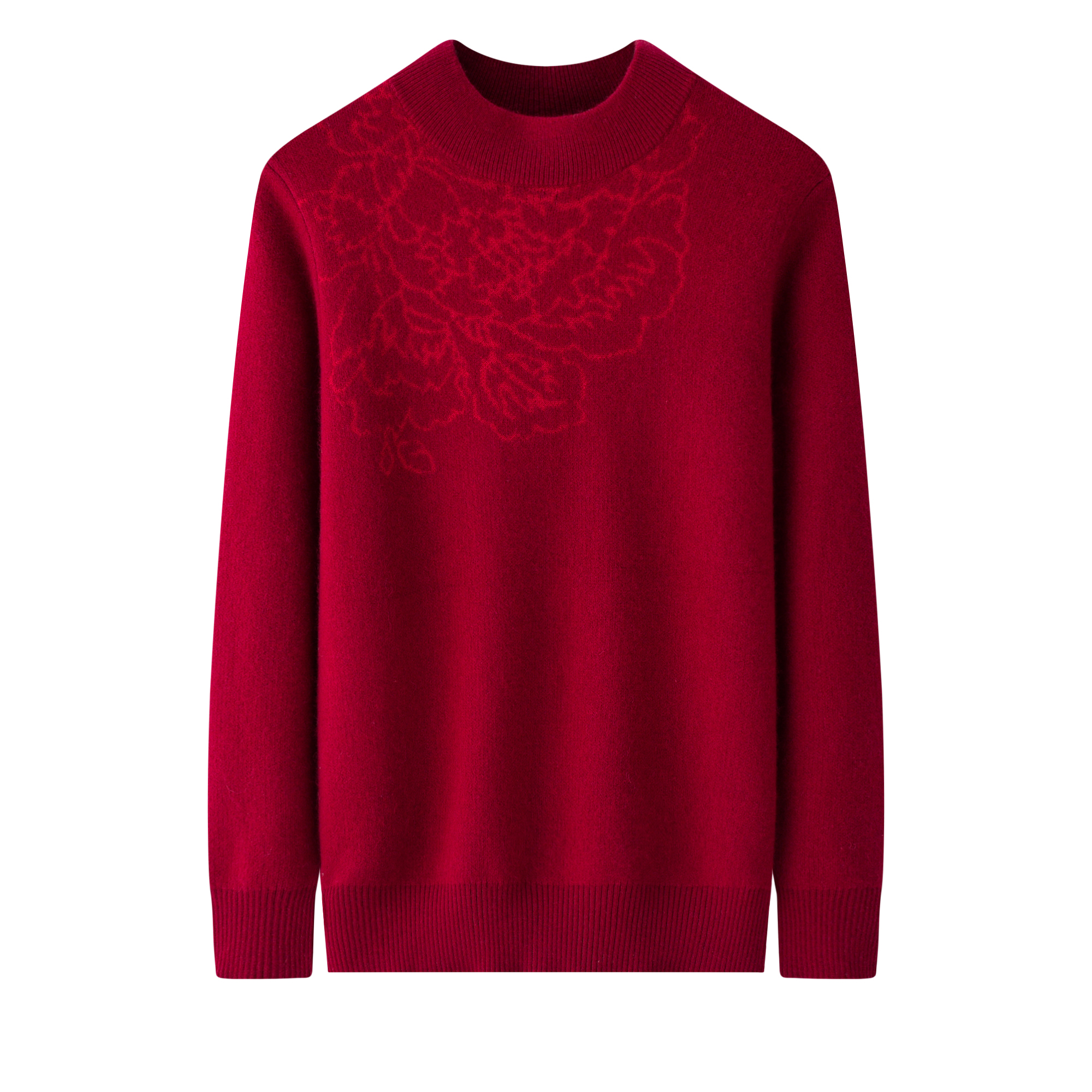 加厚妈妈衫半高领套头时尚保暖气质