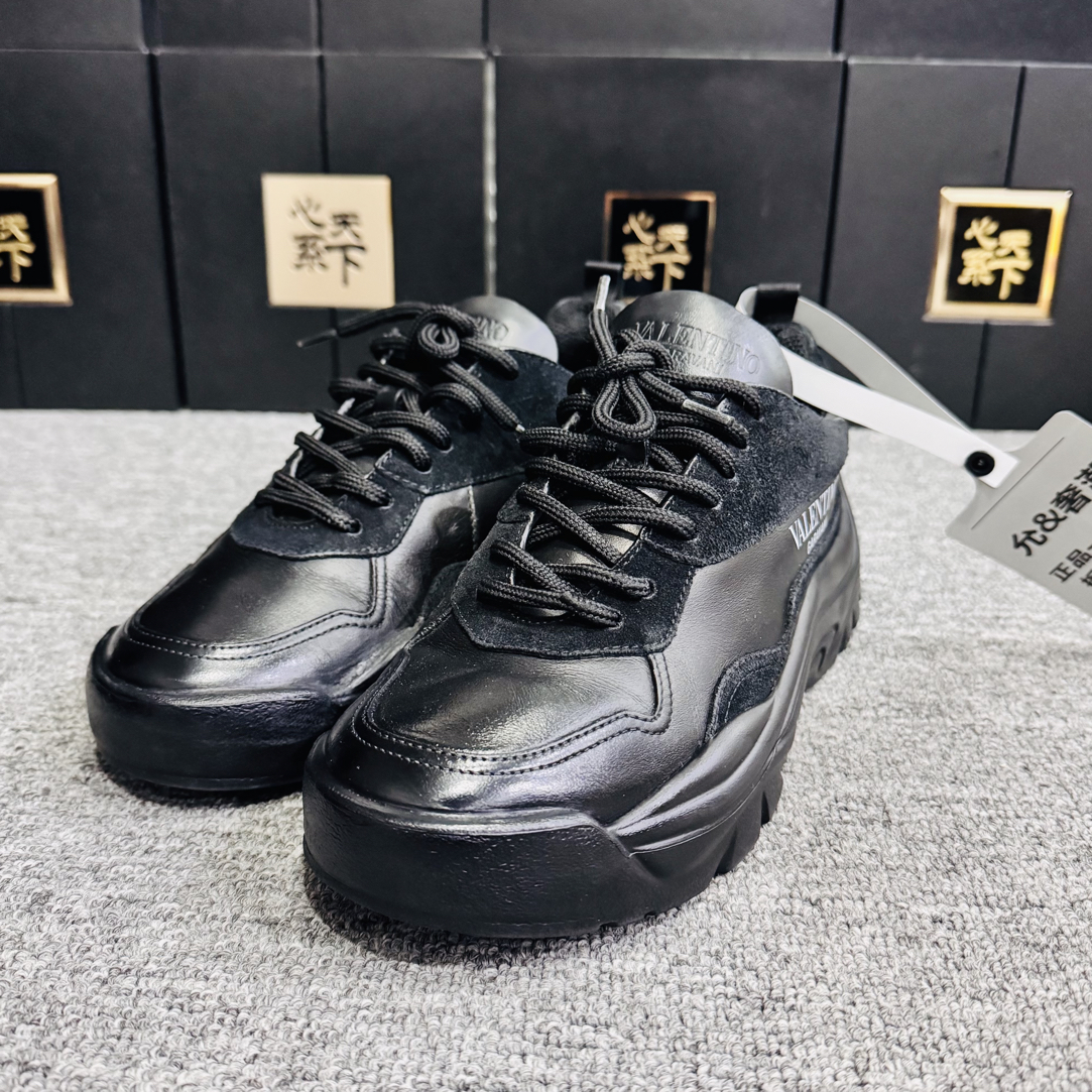 99新 Valentino/华伦天奴 麂皮拼皮运动鞋38码ysc2359