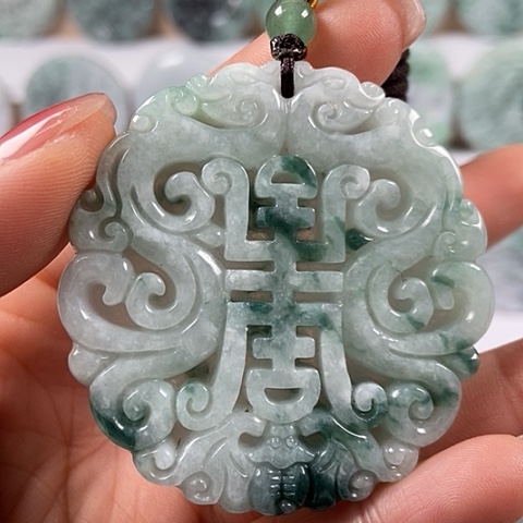 翡翠颈饰未镶嵌仿古龙行天下福利