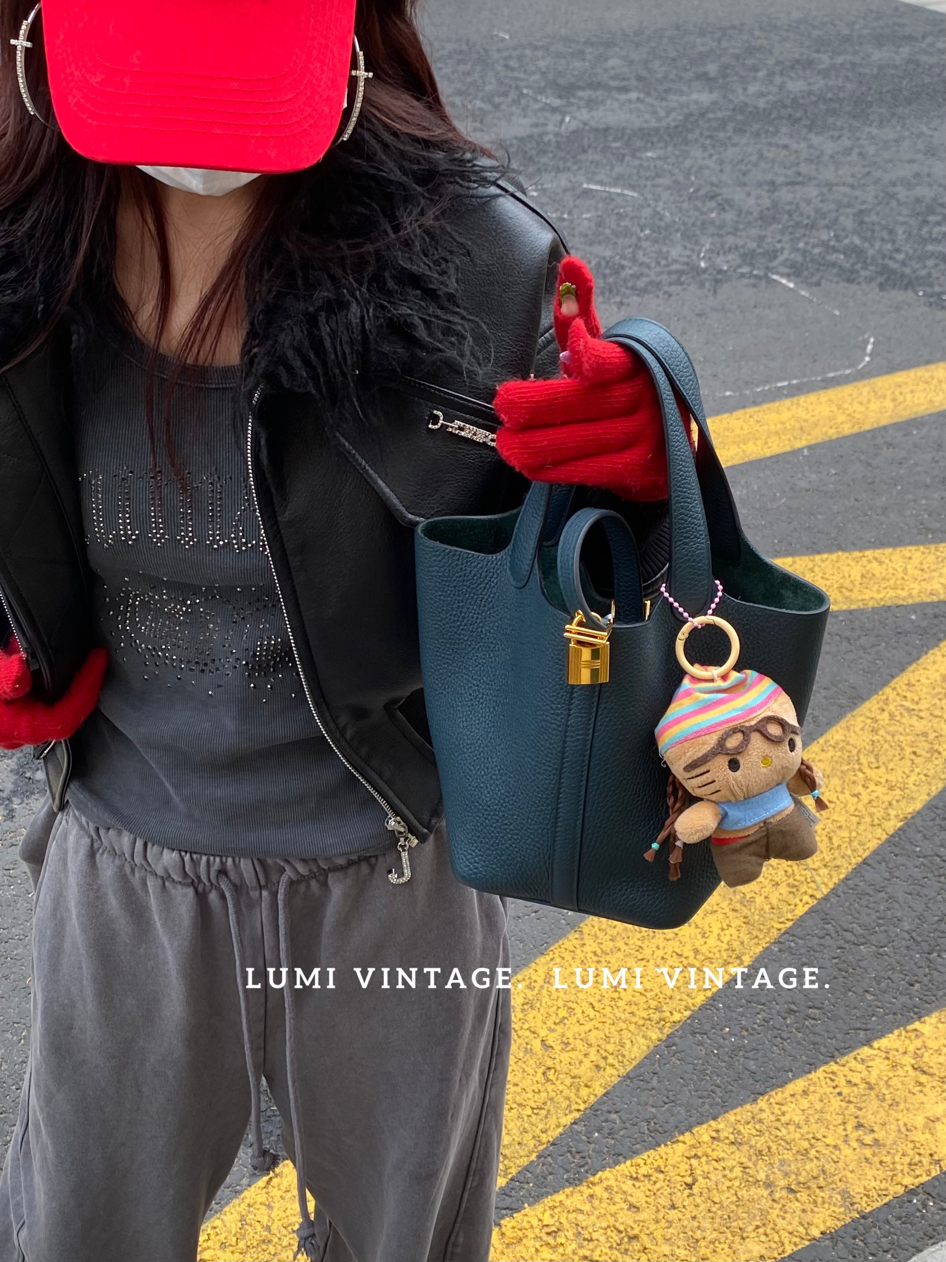 95新 Hermes/爱马仕 菜篮子18 松柏绿 Z刻金扣 缺钥匙47612569