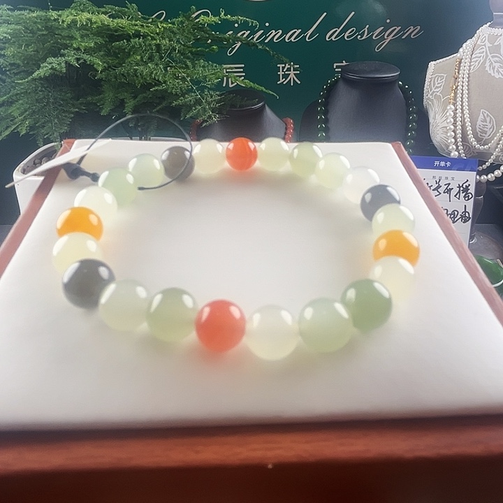 和田玉手链未镶嵌多宝手串卡8