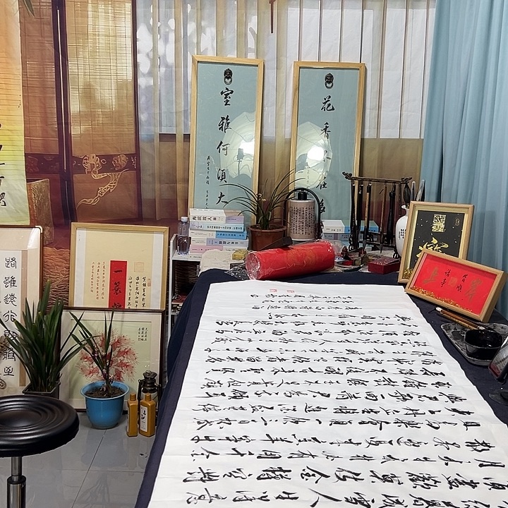 书法将进酒送对联一幅