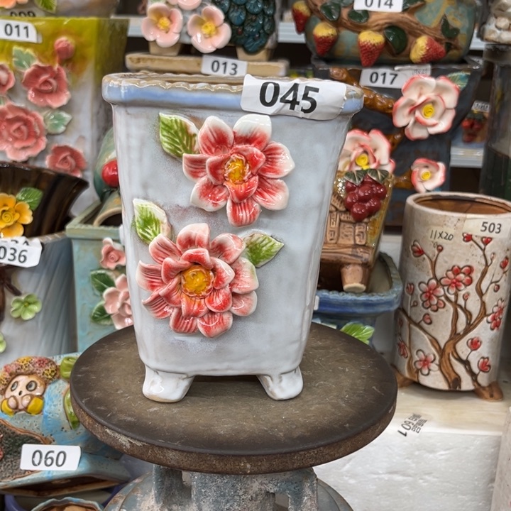 紫砂花盆粗陶材质多肉花盆