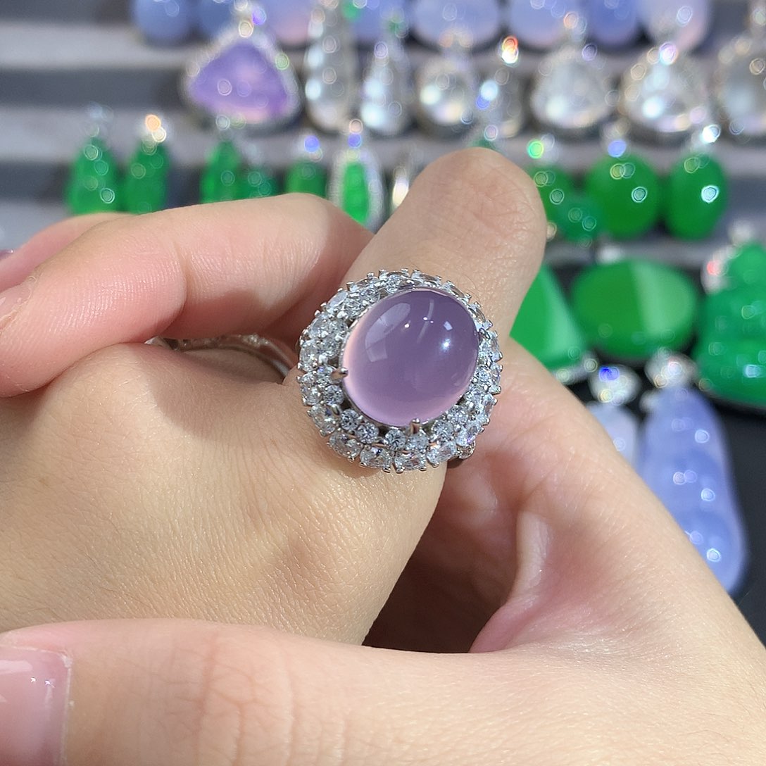 银S925镶嵌戒指玛瑙/玉髓阿*