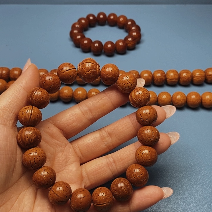 桃核手串苹果15花皮色差16颗