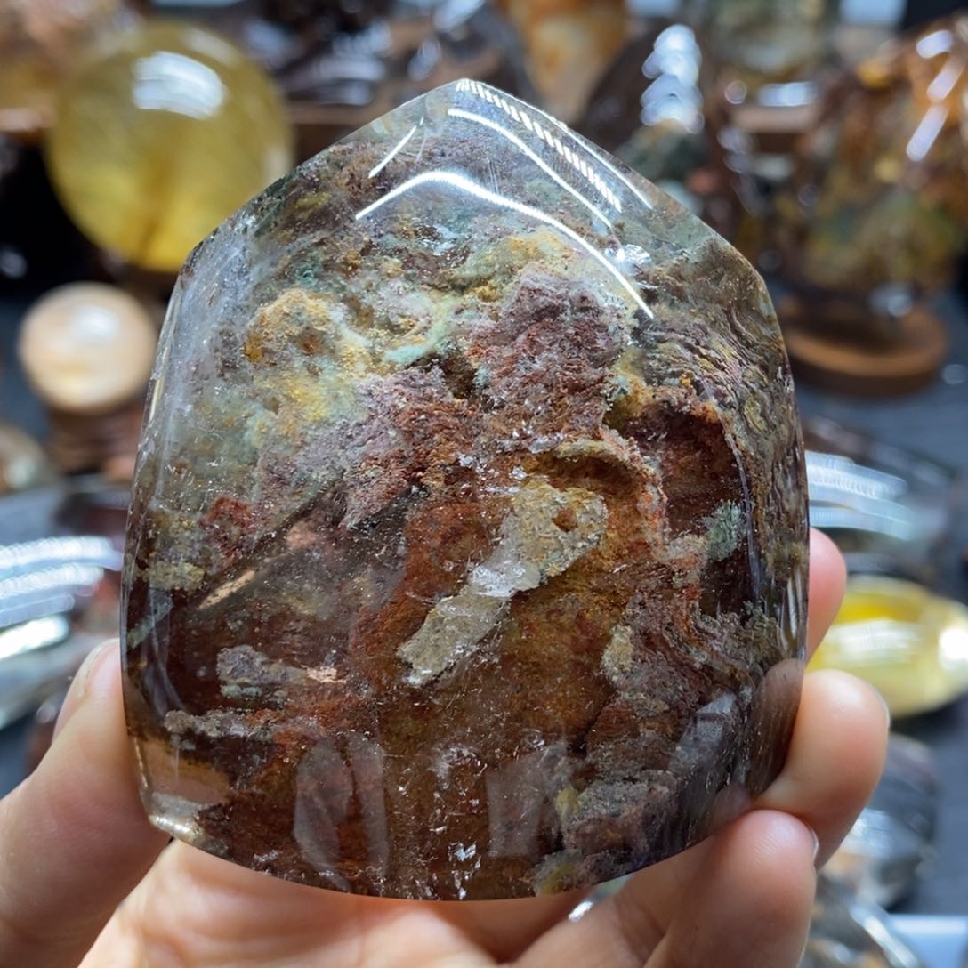 水晶原石手把摆件未镶嵌