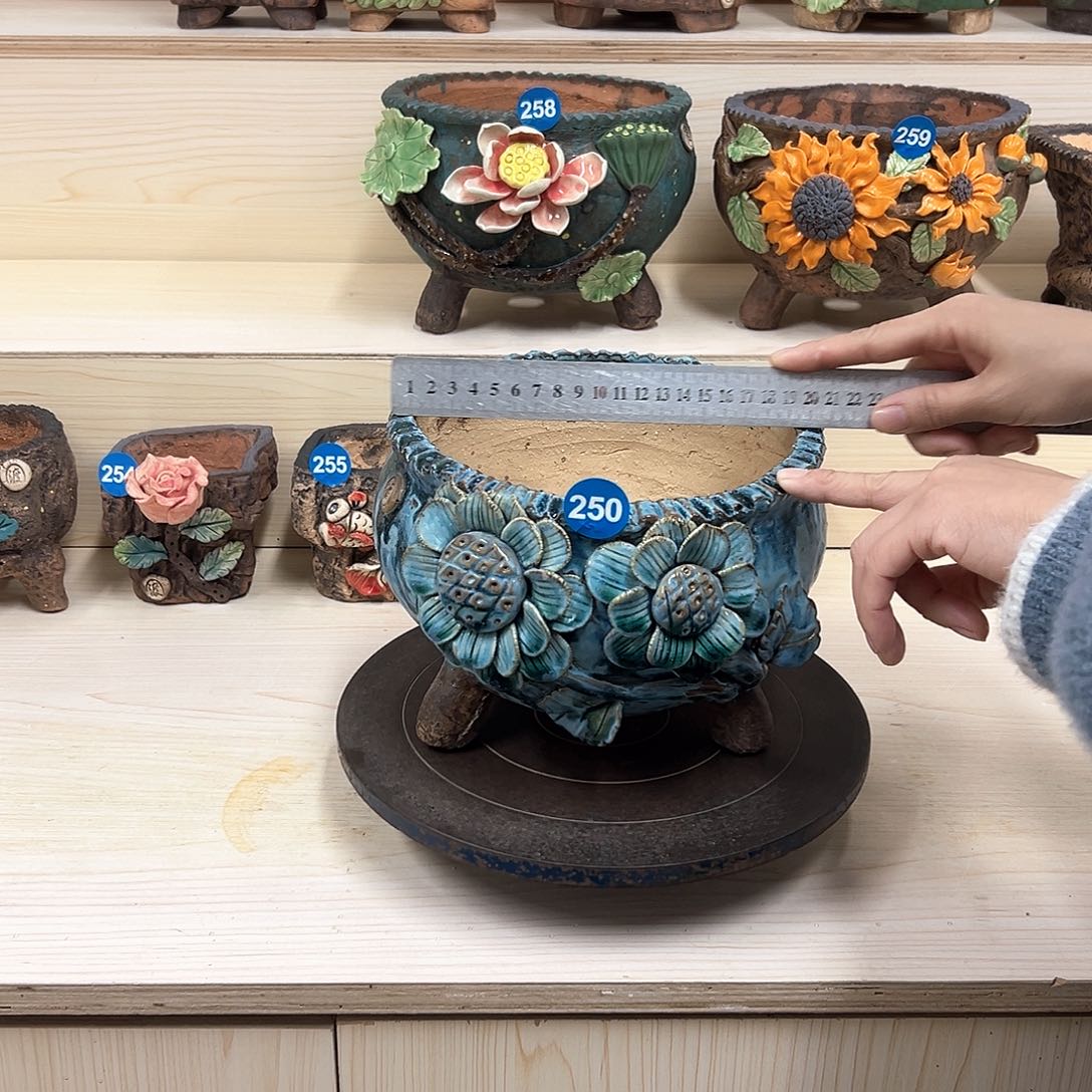 紫砂花盆250号内囗18×19外高15