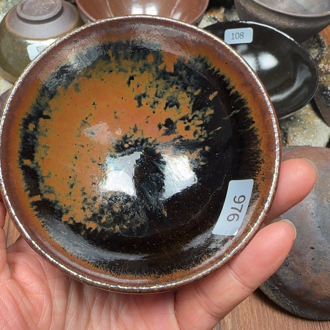 柴烧建盏茶盏茶杯976