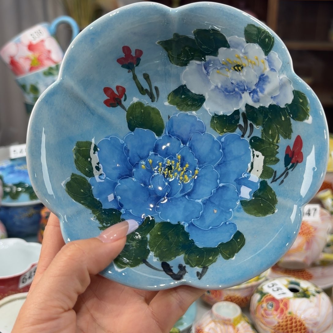 瓷片景德镇手绘高温釉下彩陶瓷茶具