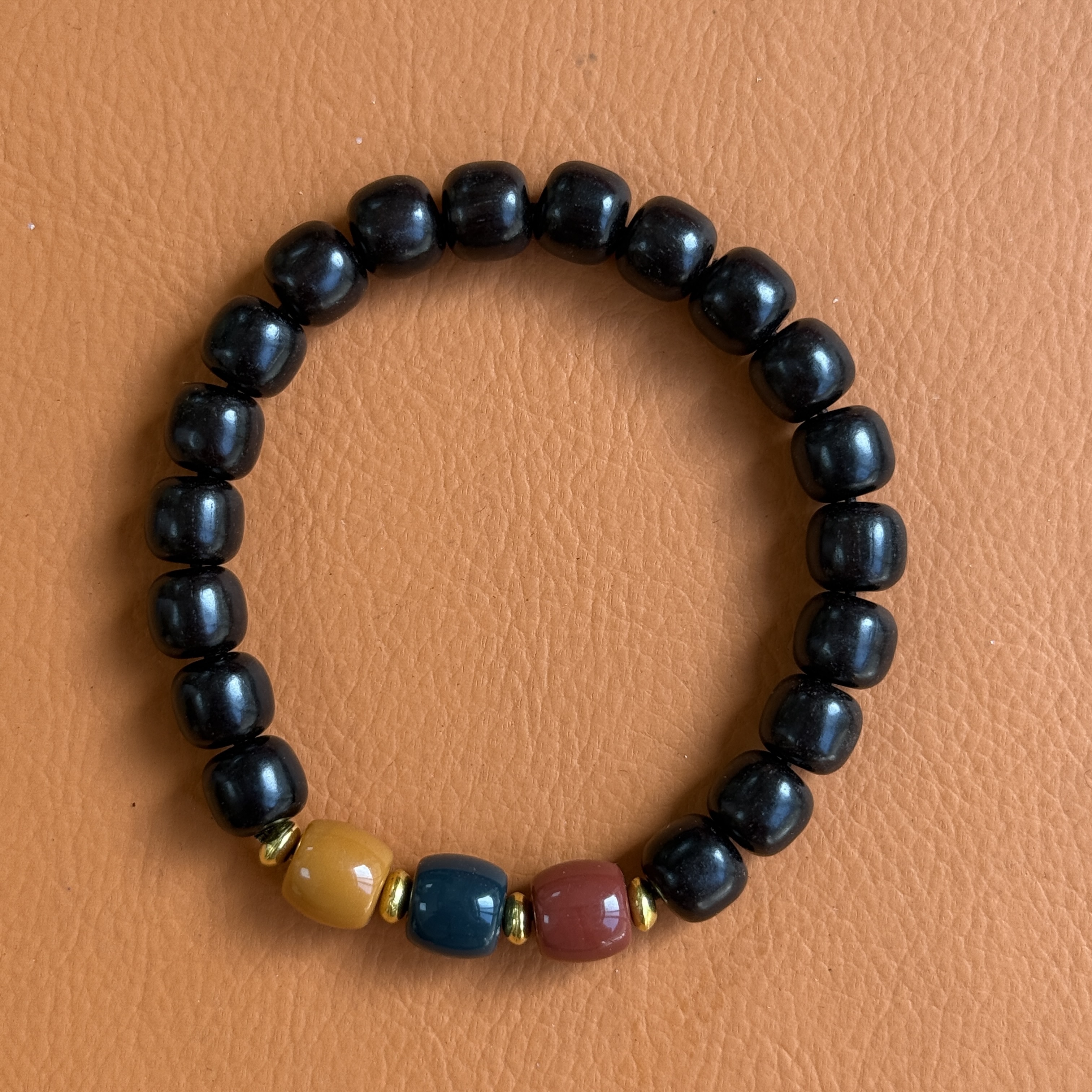 A284-黑檀木单圈精美高端文玩手串