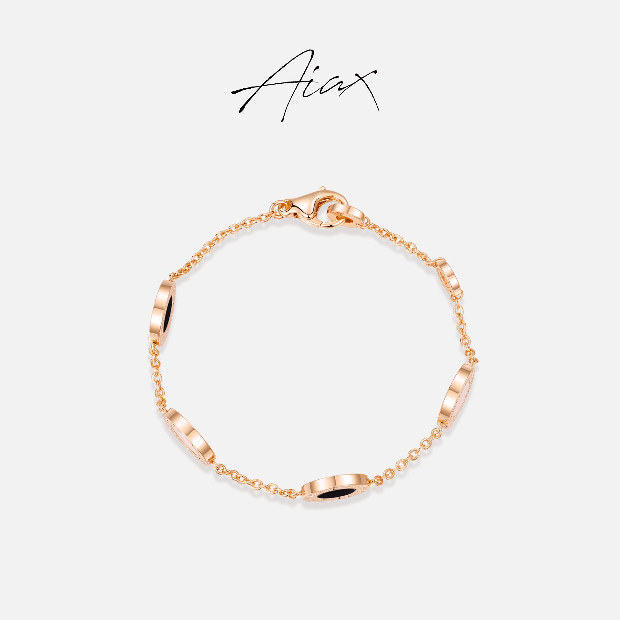 铜合金手链 AIAX 出游季 轻奢经典简约高级感百搭圆饼手链TSS7398