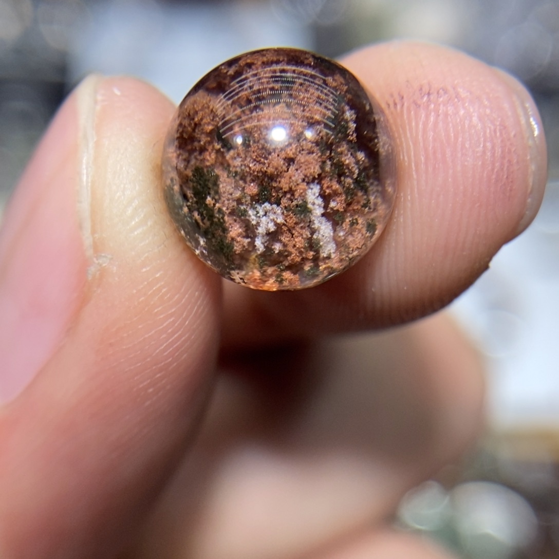 水晶幽灵圆珠水晶圆珠未镶嵌施*