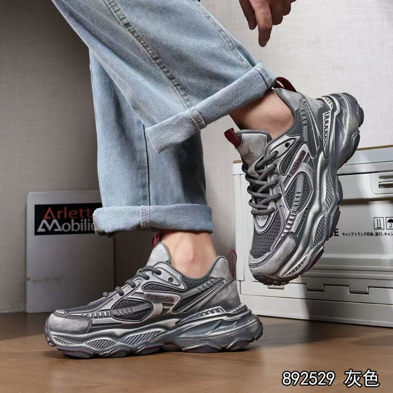 2025爆款四季通用 男士休闲鞋 老爹鞋 复古厚底 缓震时尚百搭潮鞋