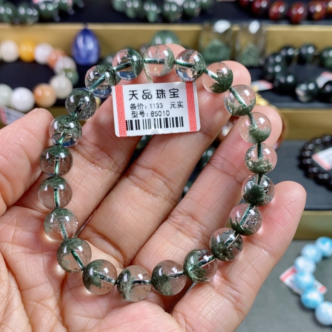 水晶手链未镶嵌满****_绿幽灵手链85010