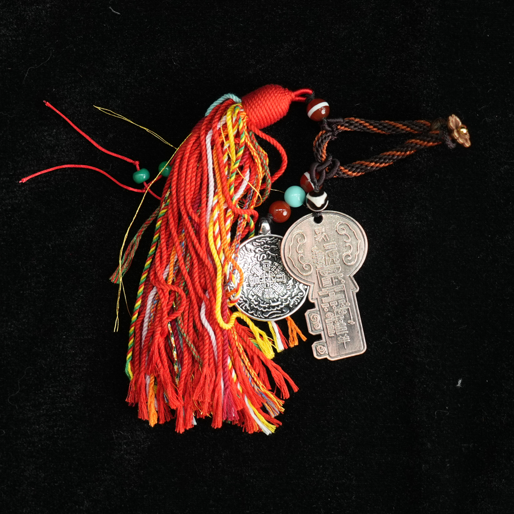 九宫开库钥匙流苏挂件/个FL-1689