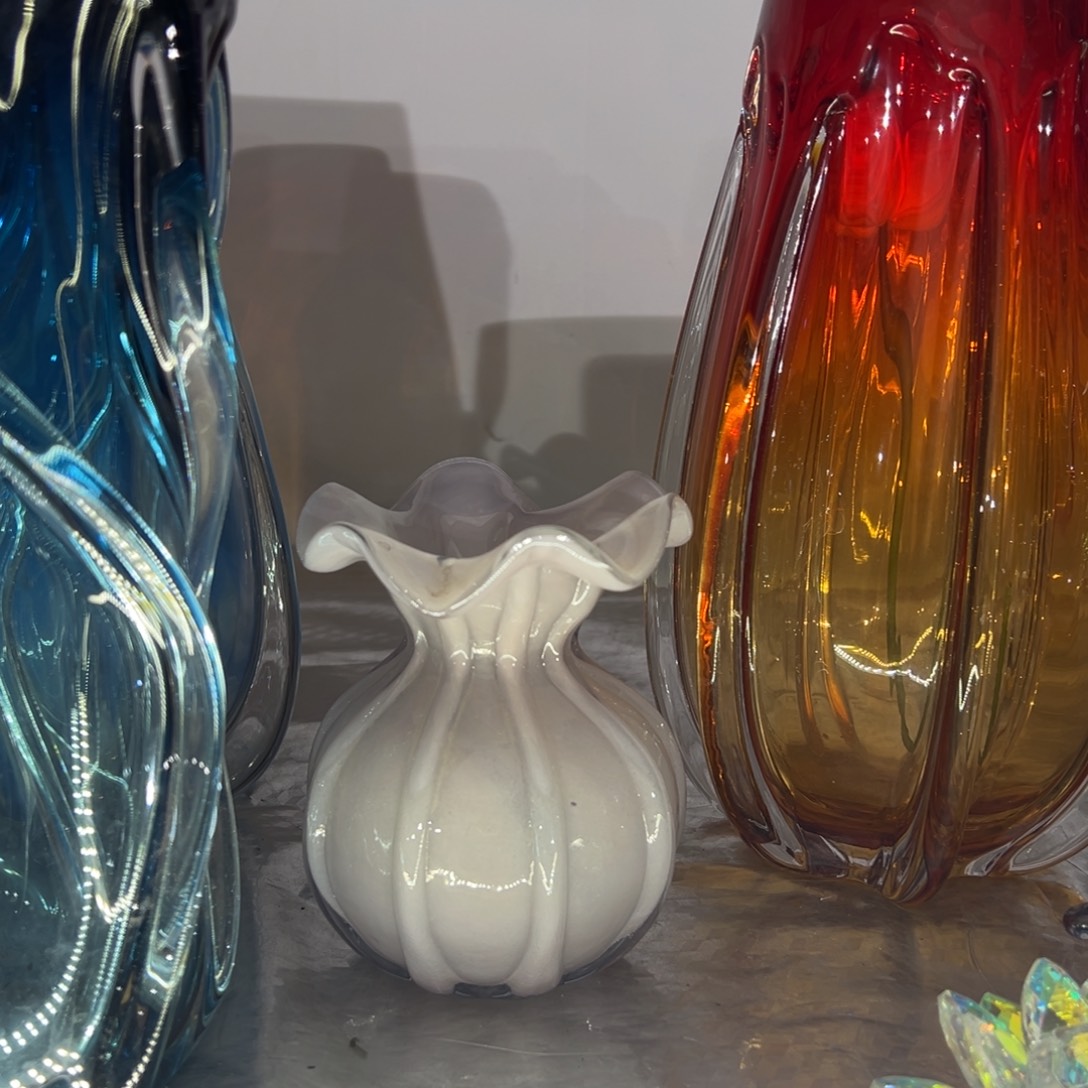 弘扬琉璃花器微瑕高度14