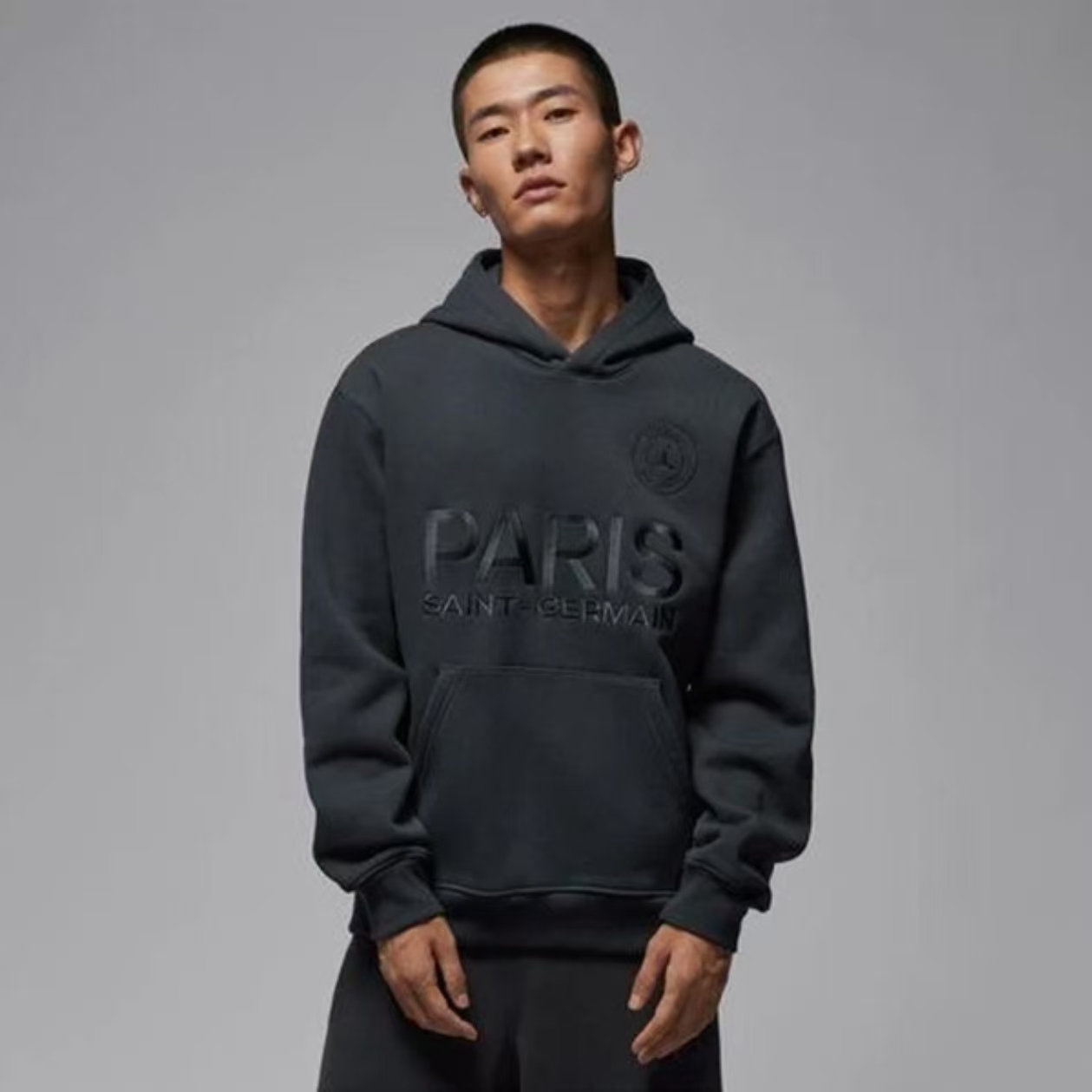 NIKE/耐克官方正品AJ男子黑色大巴黎加绒连帽卫衣HV3425-060