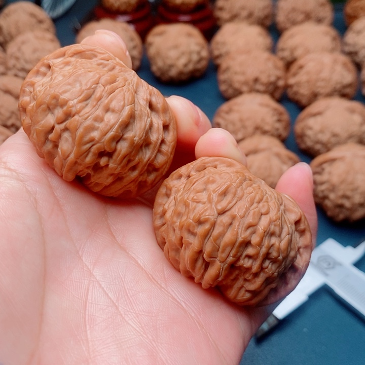 文玩核桃把件43磨盘