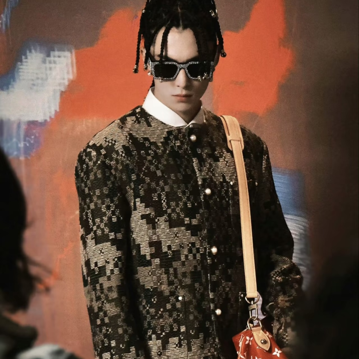 99新 LouisVuitton/路易威登 5246/SS24 菲董联名提花图案夹克