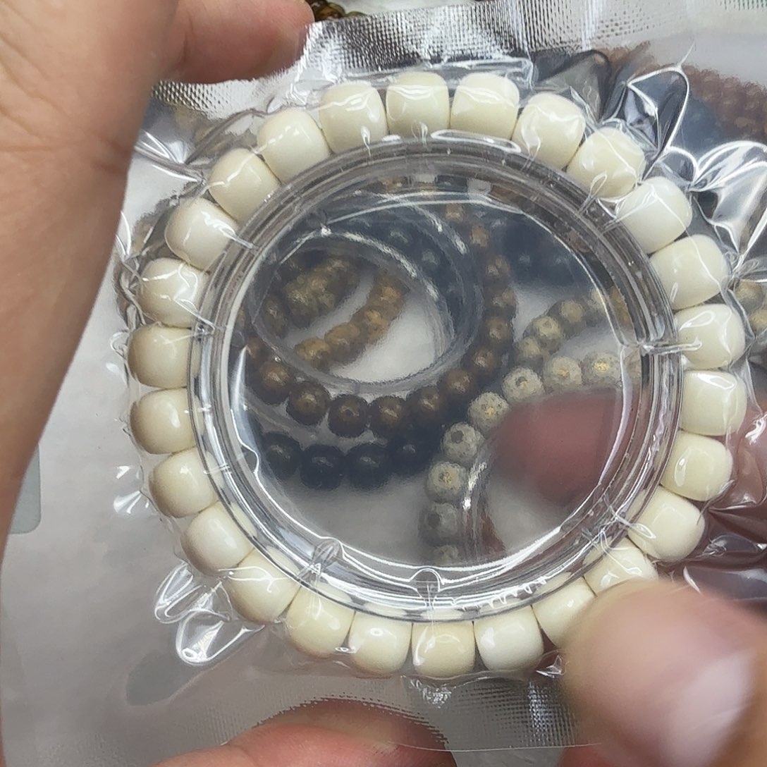 星月菩提手串64白菩提单圈0.9