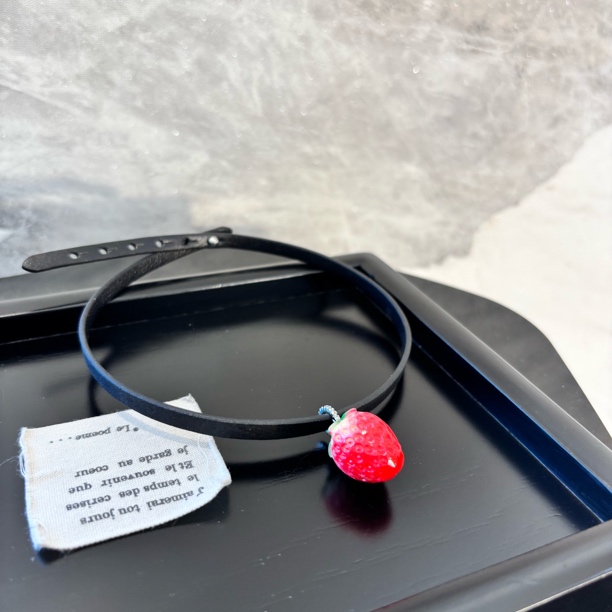 铜合金皮质项链 草莓皮项链XL3381