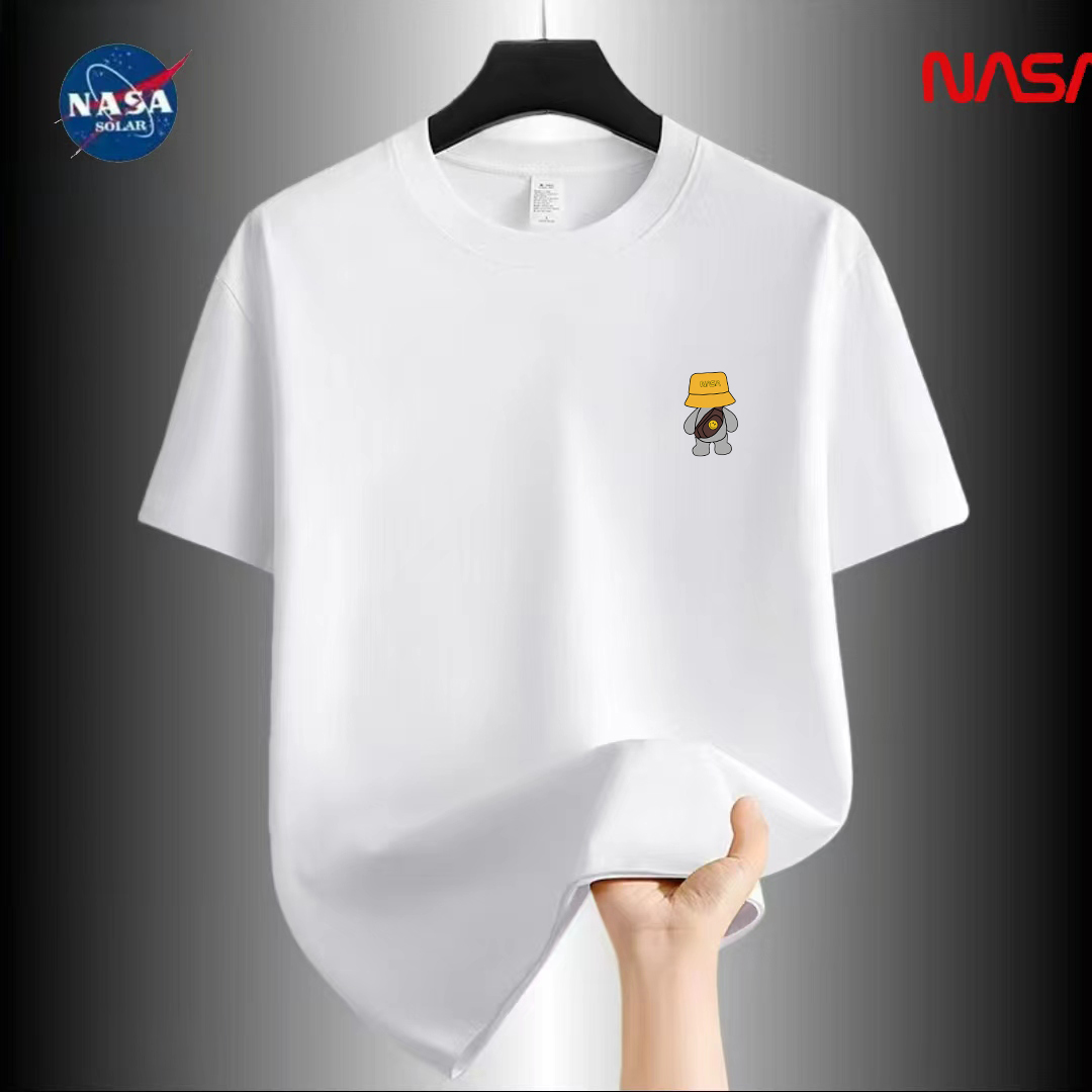 NASA联名纯棉夏季圆领短袖T恤微宽松时尚男女同款休闲百搭78