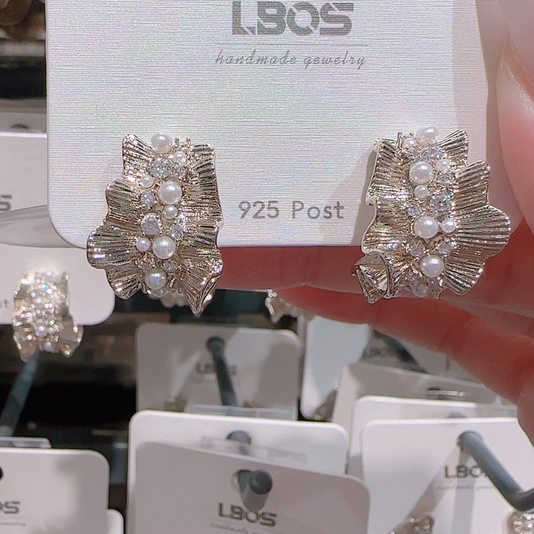 锆石铜合金925银耳环