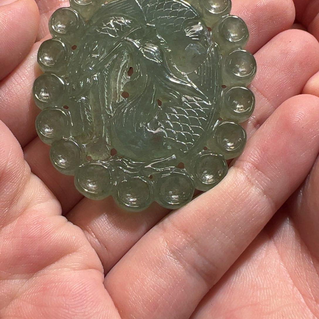 天***爷翡翠未镶嵌颈饰吊坠