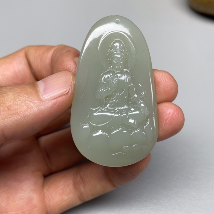 和田玉未镶嵌吊坠(不含链)琦*